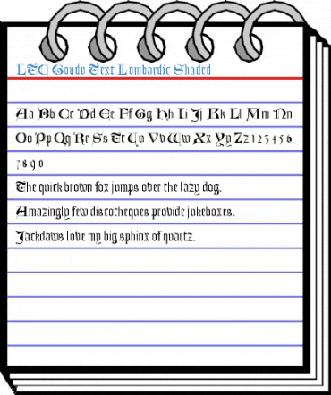 LTC Goudy Text Lombardic Shaded Font