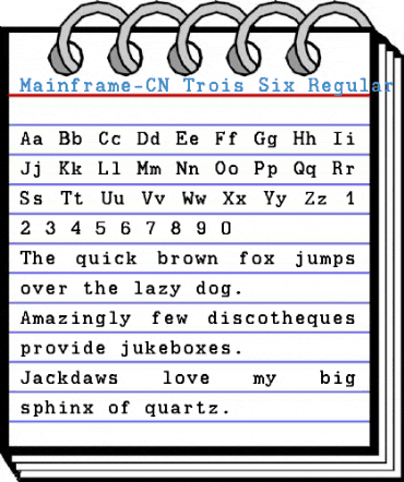 Mainframe-CN Trois Six Regular Font