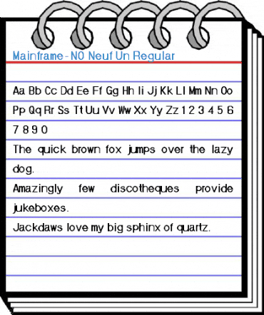 Mainframe-NO Neuf Un Regular Font