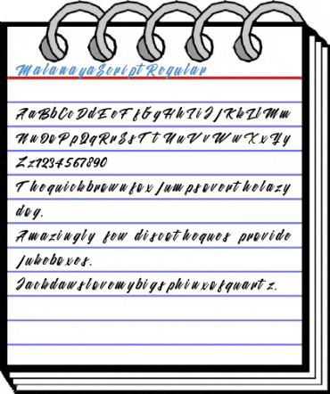 Malanaya Script Regular Font