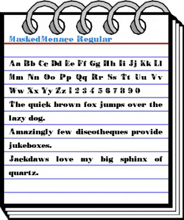 MaskedMenace Regular Font