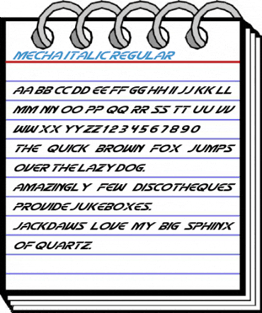 Mecha Italic Regular Font