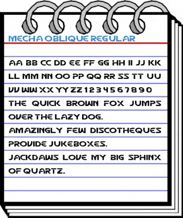 Mecha Oblique Regular Font