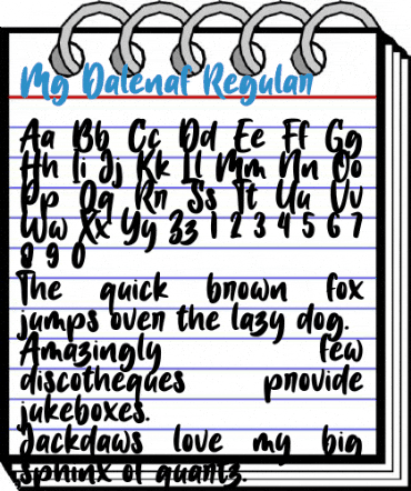 Mg Dalenaf Regular Font