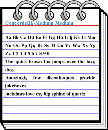 ConcordeBE-Medium Medium Font