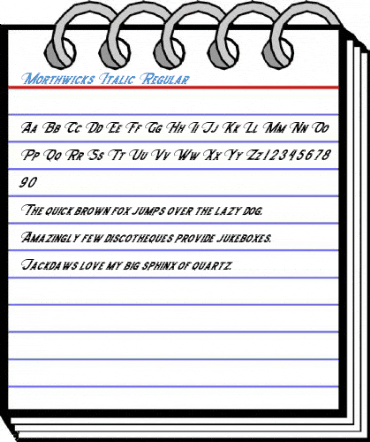 Morthwicks Italic Regular Font