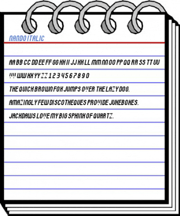 Nando Italic Font