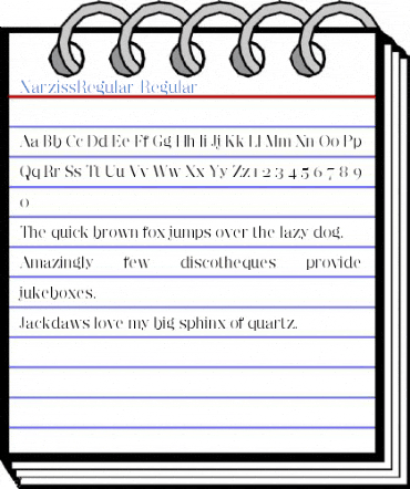 NarzissRegular Regular Font