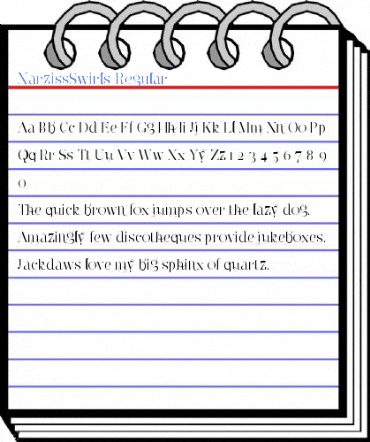 NarzissSwirls Regular Font