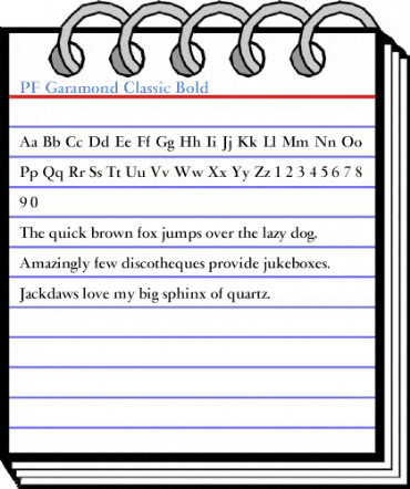 PF Garamond Classic Bold Font