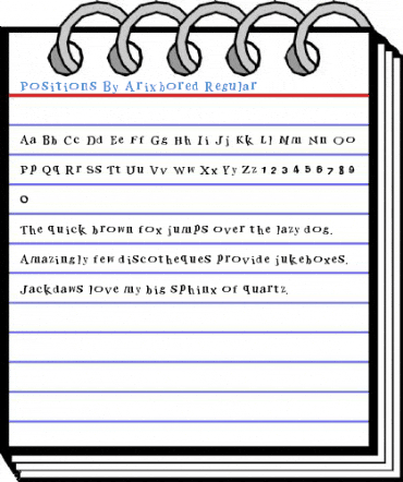 Positions By Arixbored Regular Font