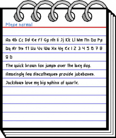 Ptype normal Font