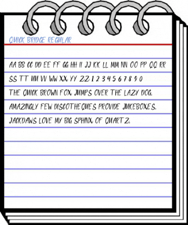 QUICK BRIDGE Regular Font