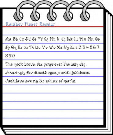 Rainbow Flower Regular Font