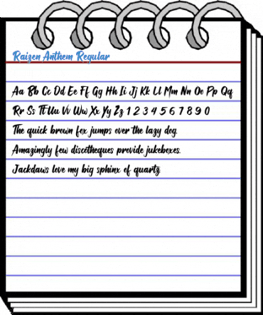 Raizen Anthem Regular Font