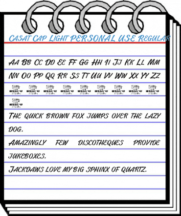 Casat Cap Light PERSONAL USE Regular Font