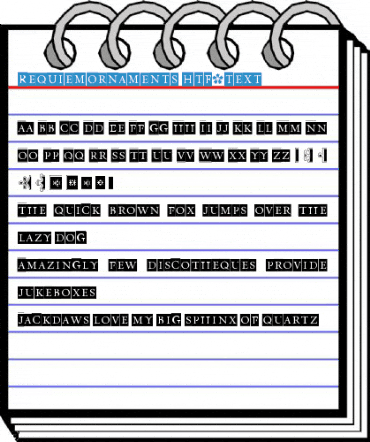 RequiemOrnaments HTF-Text Font