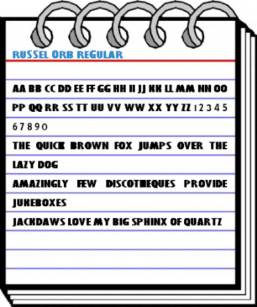 Russel-ORB Regular Font