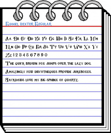 Russel dexter Regular Font