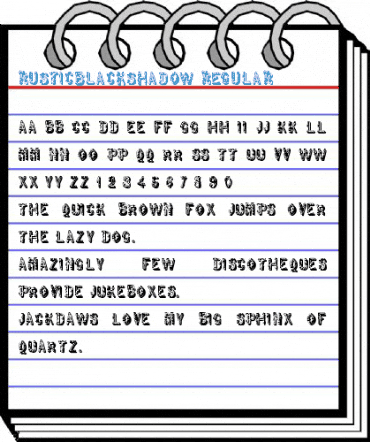 RusticBlackShadow Regular Font