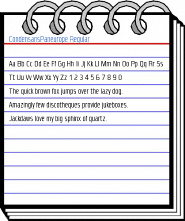 CondensansPaneurope Regular Font