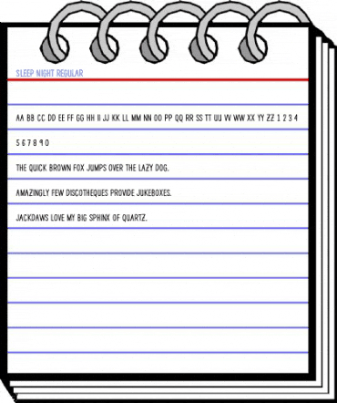 Sleep Night Regular Font
