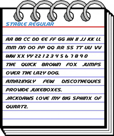 Stable Regular Font