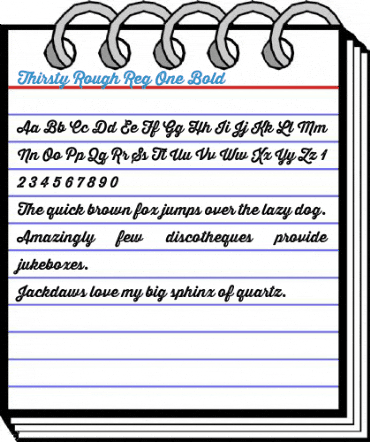 Thirsty Rough Reg One Bold Font