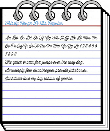 Thirsty Rough Lt Thr Regular Font