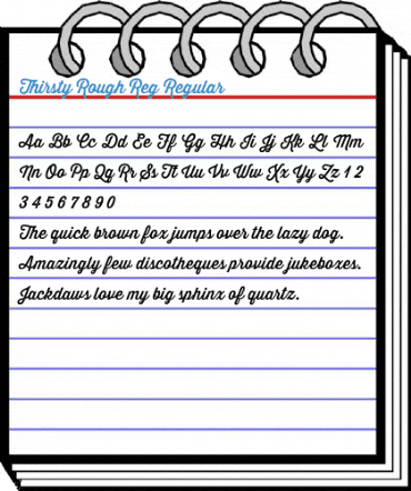 Thirsty Rough Reg Regular Font