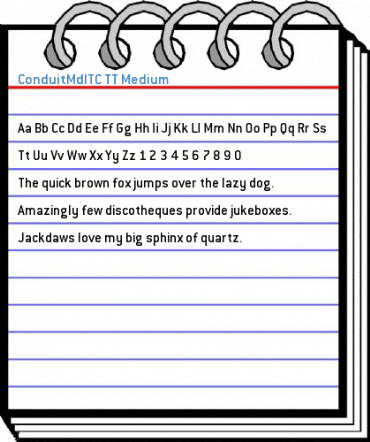 ConduitMdITC TT Medium Font