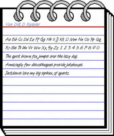 Van Dijk D Regular Font