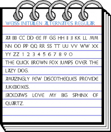Weiss Initialen Alternates Regular Font