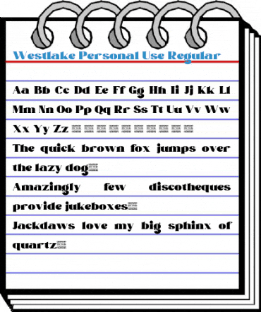 Westlake Personal Use Regular Font