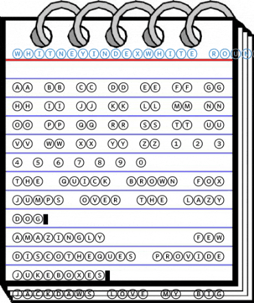 WhitneyIndexWhite RoundMd Font