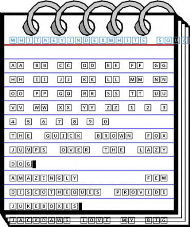 WhitneyIndexWhite SquareMd Font