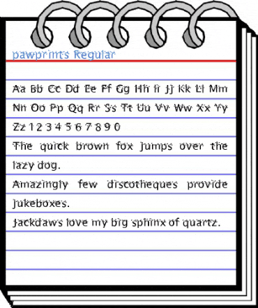 pawprints Font