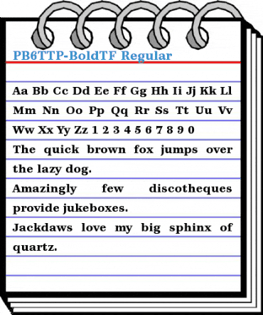 PB6TTP-BoldTF Font