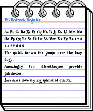 PC Bedrock Font