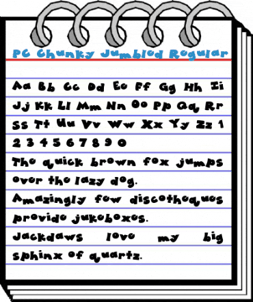 PC Chunky Jumbled Regular Font