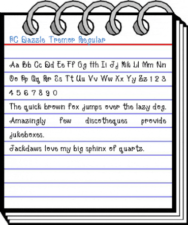 PC Dazzle Tremor Regular Font