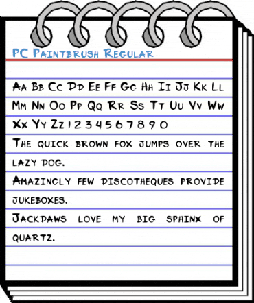 PC Paintbrush Regular Font