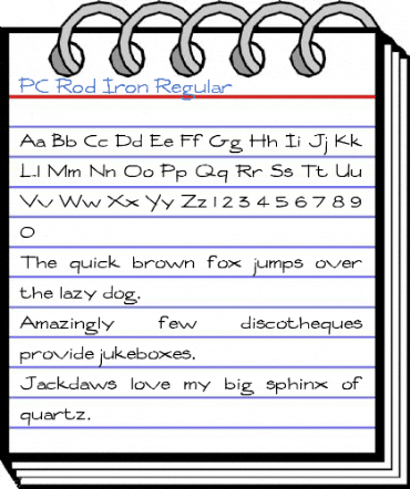 PC Rod Iron Regular Font