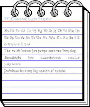 PC Shamrock Light Regular Font