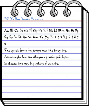 PC Yellow Sands Regular Font
