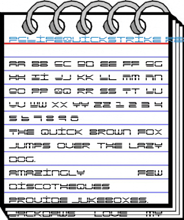 PCLifeQuickStrike Regular Font