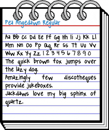 Pea Angedawn Font
