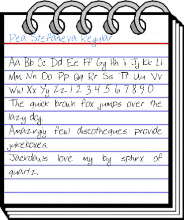 Pea Stefanieva Regular Font