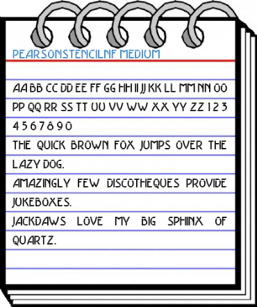 PearsonStencilNF Medium Font