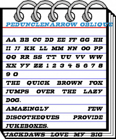 PeduncleNarrow Oblique Font